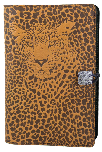Small Leather Journal - Leaopard in Marigold