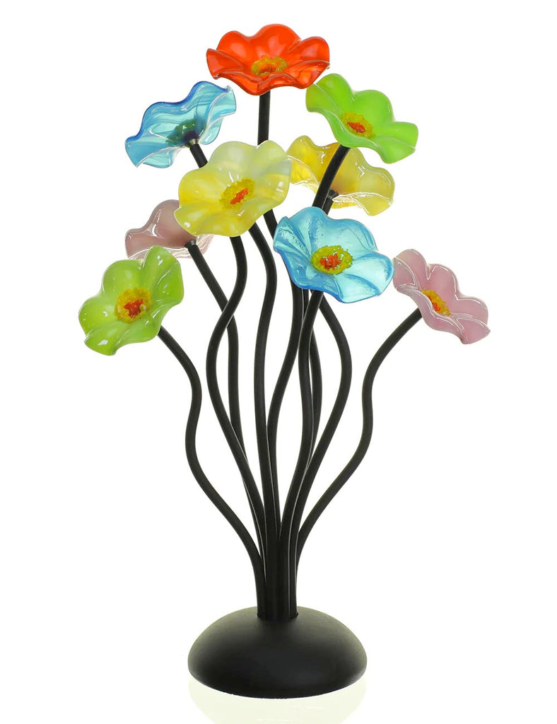 Topical Black Base 9 Flower Medium Bouquet