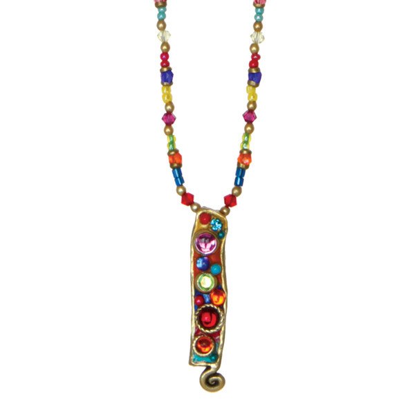 Confetti Long Bar Beaded Necklace
