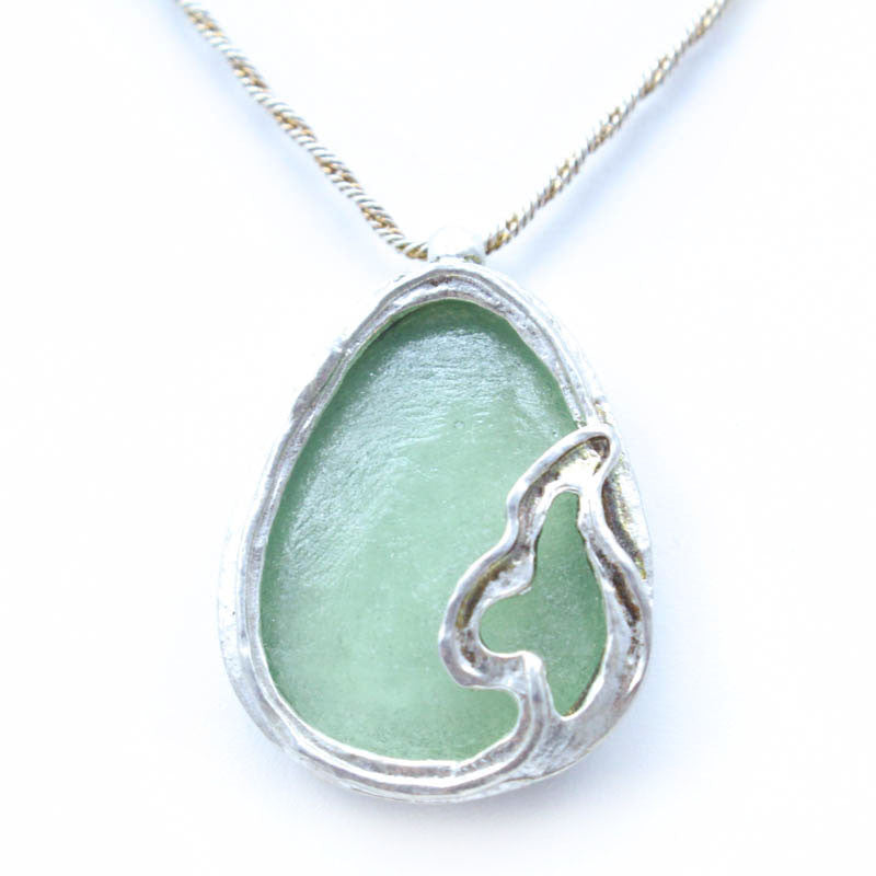 Gentle Waters Washed Roman Glass Necklace