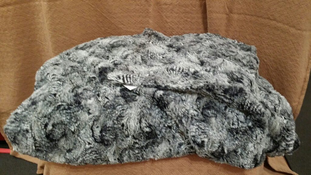 Licorice Swirl Luxury Faux Fur Throw 58"x45"
