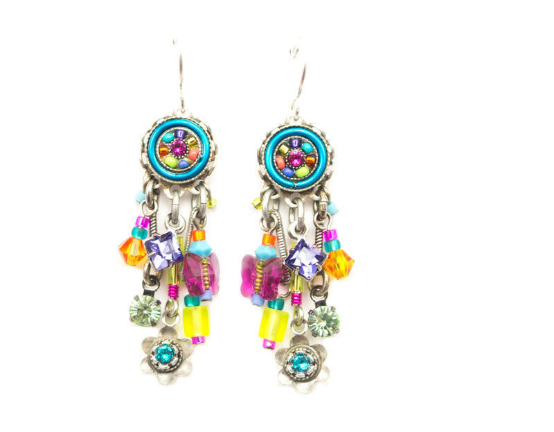 Multi Color Cascade Earrings by Firefly Jewelry