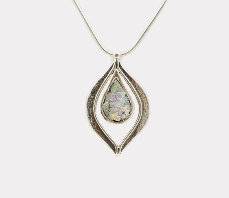 Teardrop Roman Glass Necklace