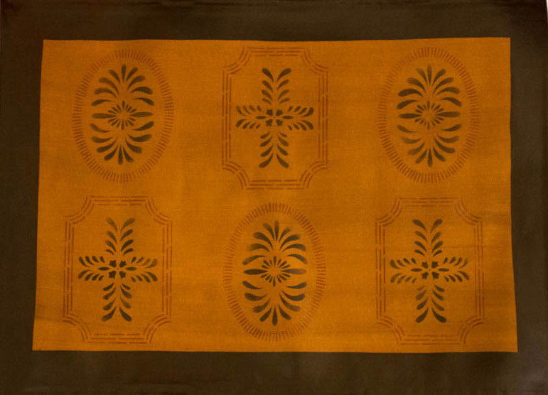 Bump Tavern with Border in Antique Floorcloth