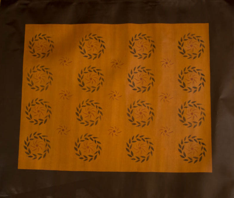 Joseph Lynde House Floorcloth with Border in Antique