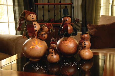 Rockwell Snowman Gourd - Available in Multiple Sizes