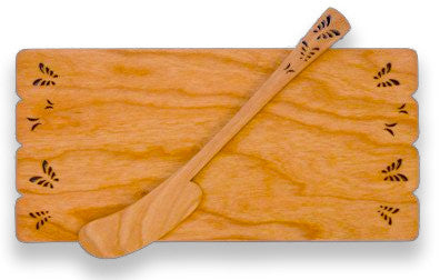 Butter Board with Spreader with Butterfly Design