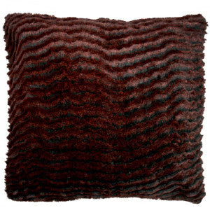 Desert Sand in Crimson Luxury Faux Fur Pillow Sham