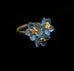 Forget Me Not 3 Flower Adjustable Ring By Michael Michaud