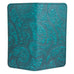 Leather Checkbook Cover - Paisley in Teal