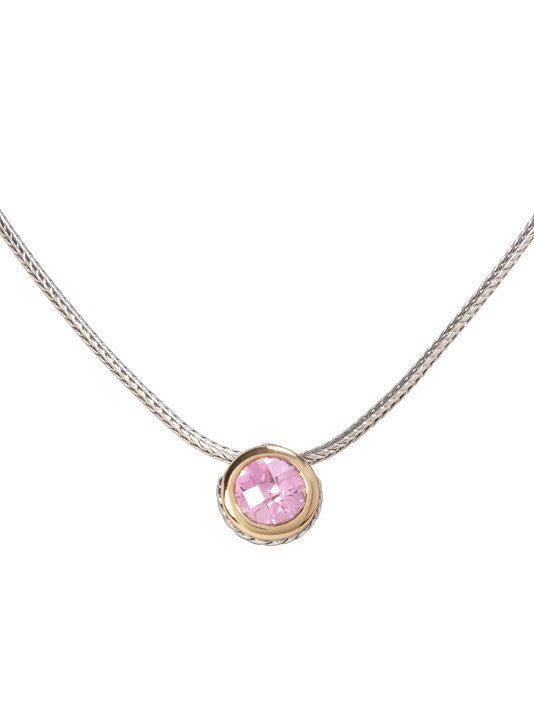 Oval Link Collection CZ Solitaire Necklace by John Medeiros