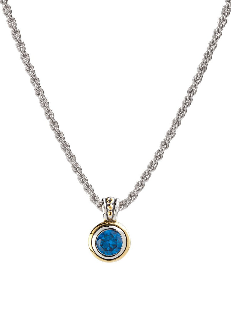 Beijos 8mm CZ Bezel Set Pendant Necklace by John Medeiros