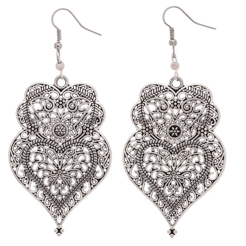 Owl Heart Earrings