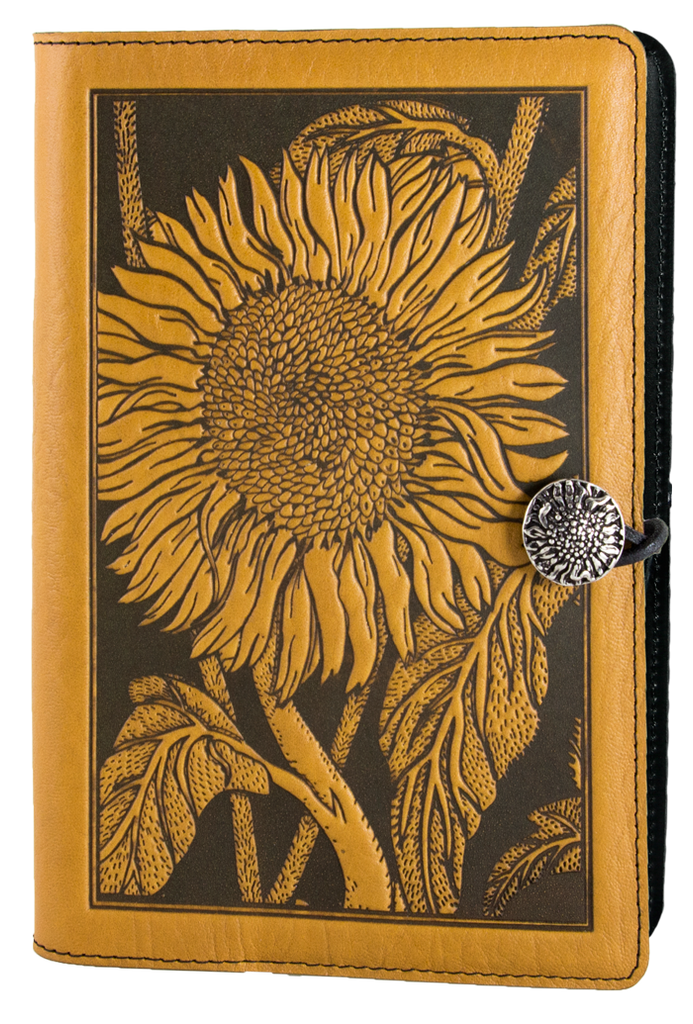 Small Leather Journal - Sunflower in Marigold