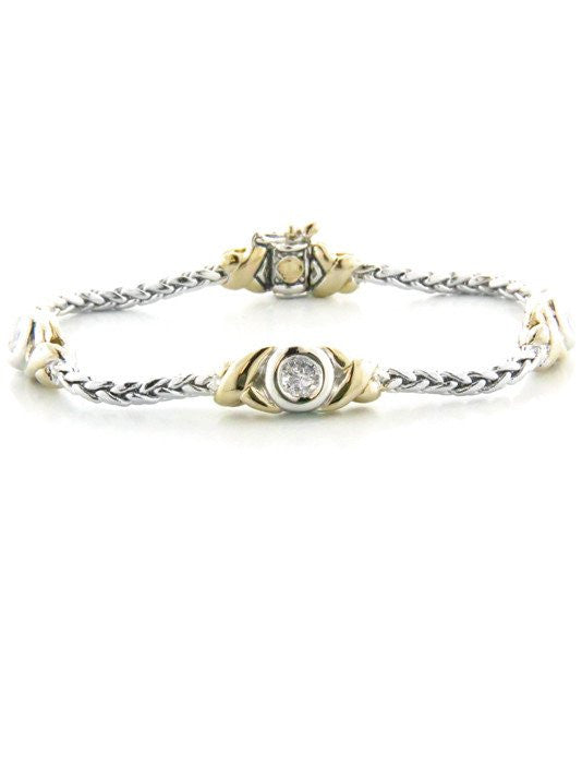 Antiqua Three Station Crystal Circle Bracelet by John Medeiros