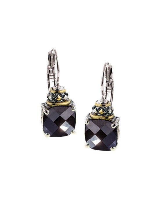 Anvil Square Cut  French Wire Earrings by John Medeiros