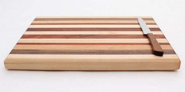 Medium Cutting Board with Stripes in Maple - Size 10"x13"