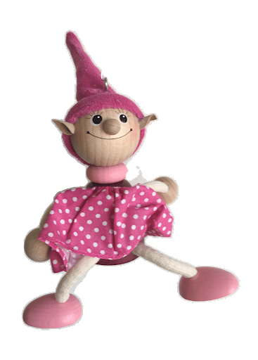 Elf Girl Handcrafted Wooden Jumpie