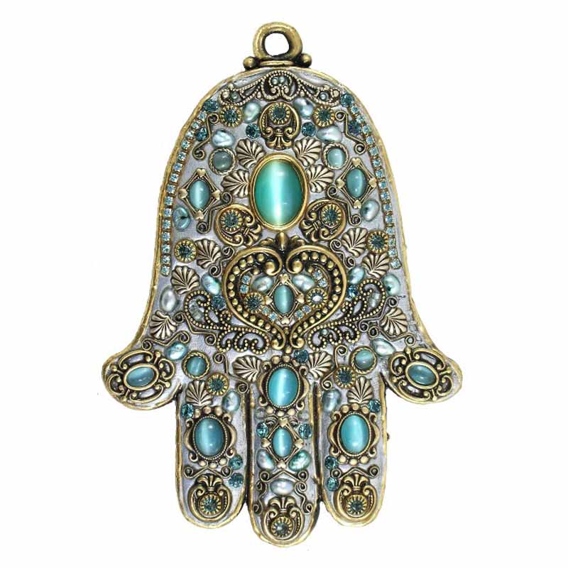 Blue Pearl Wall Hamsa