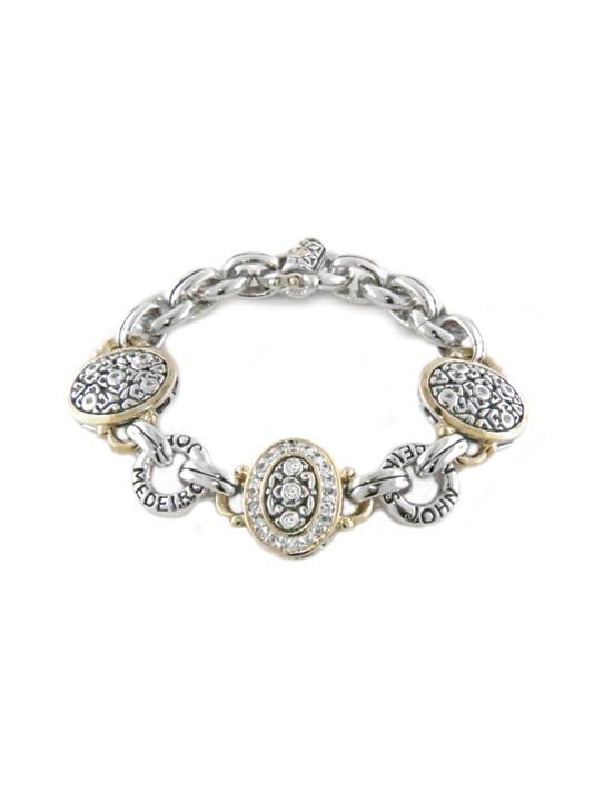 O-Link Collection Oval Filigree Link Bracelet by John Medeiros