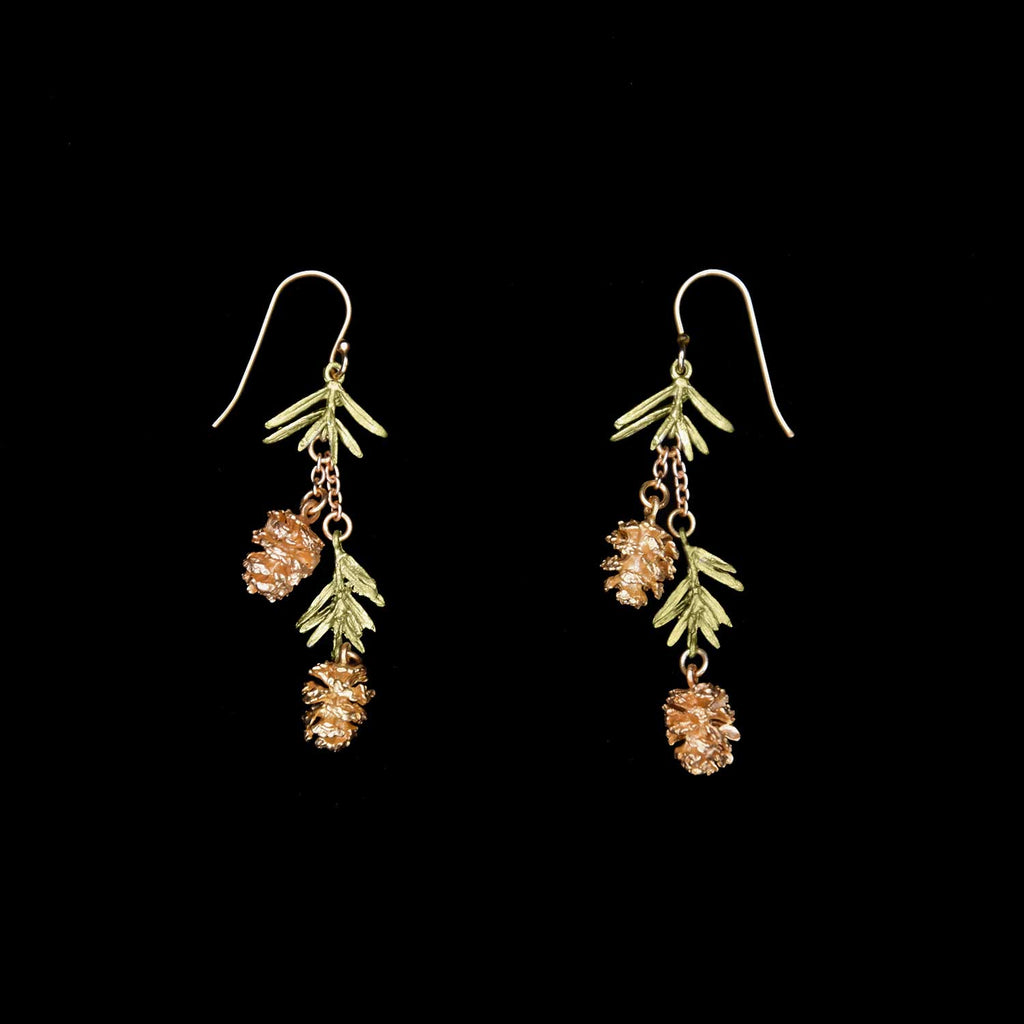 Pine Needle Wire Earrings by Michael Michaud