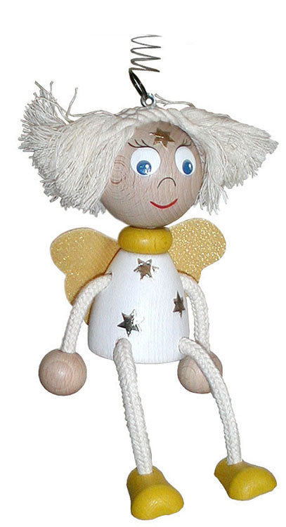 Angel with Wings Handcrafted Wooden Jumpie