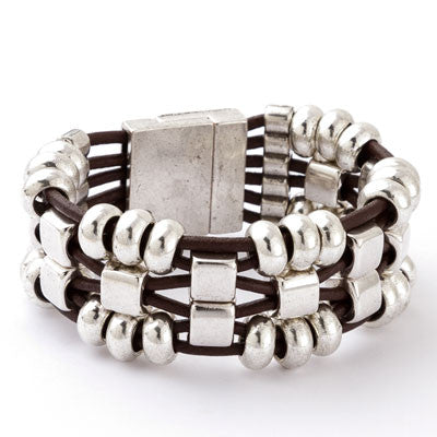 Explore the World Leather Bracelet