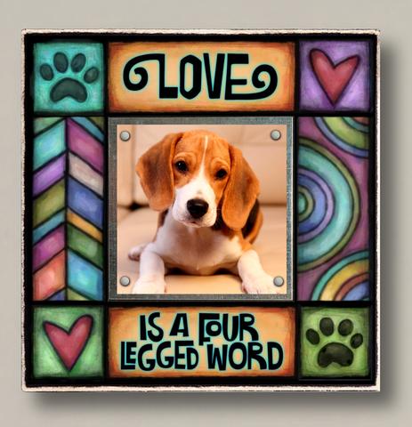 Love Four Legged Word Small Frame