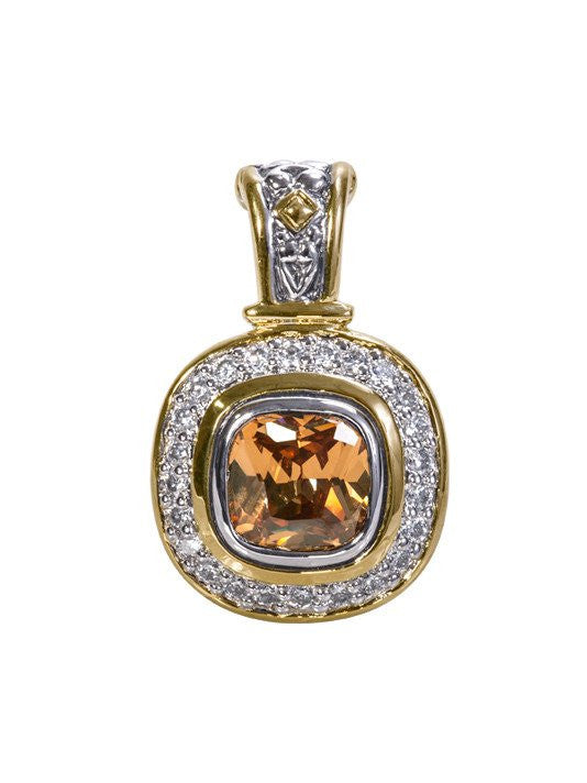 Nouveau Pave Accented Square Enhancer by John Medeiros