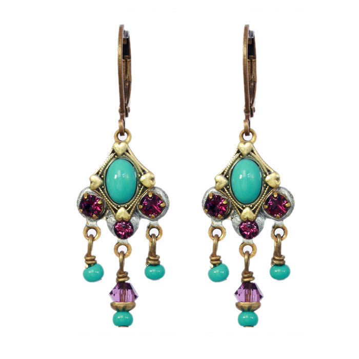 Turkish Bazaar Three Triangle Drop Earrings by Michal Golan