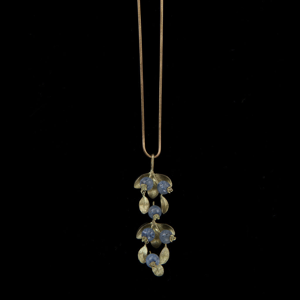 Blueberry 18 Inch Pendant Necklace by Michael Michaud