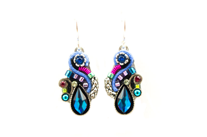 Bermuda Blue Lily Organic Earrings by Firefly Jewelry