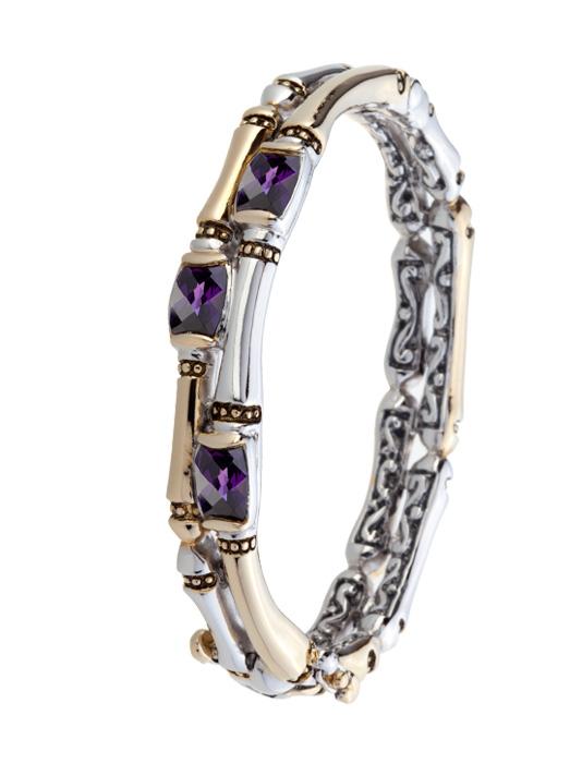 Cor Collection Two Row Hinged Bangle Bracelet by John Medeiros