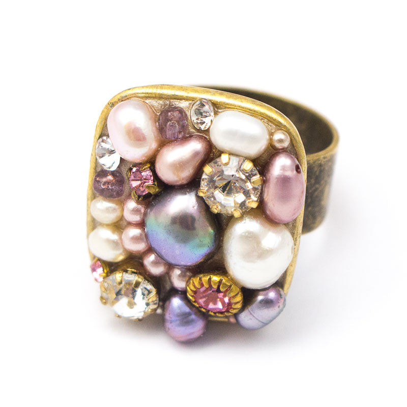 Constellation Large Square Ring by Michal Golan