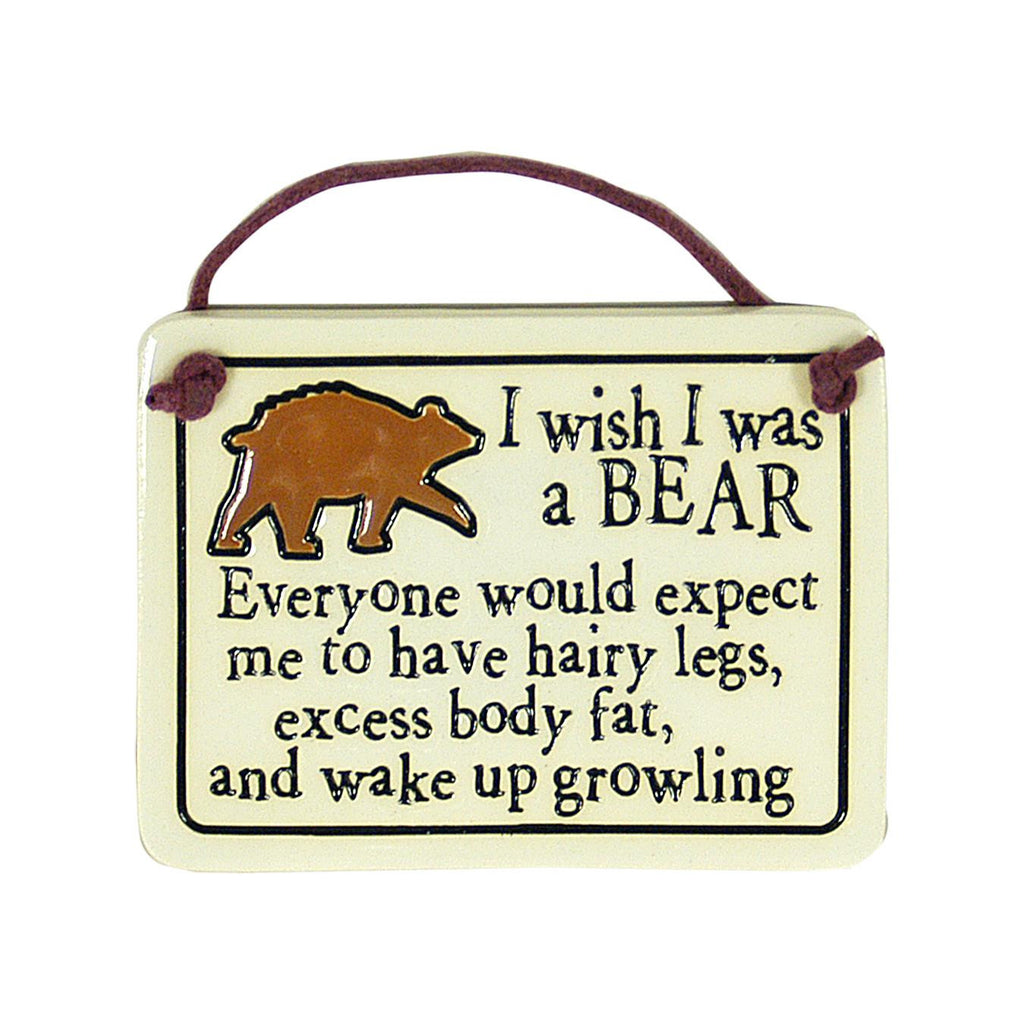 Wish I Was Bear Charmer Ceramic Tile