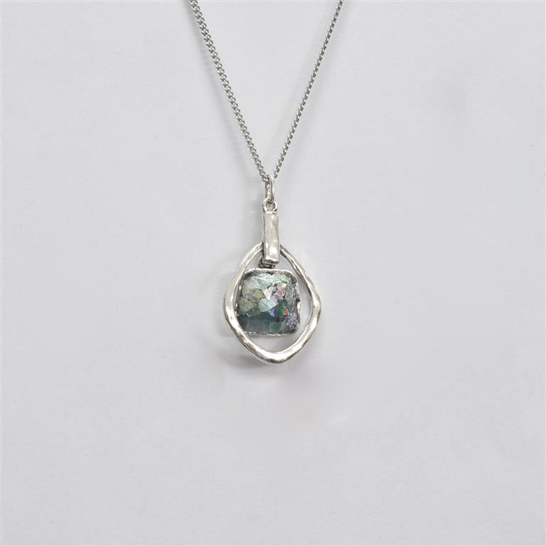 Dangle Roman Glass Necklace