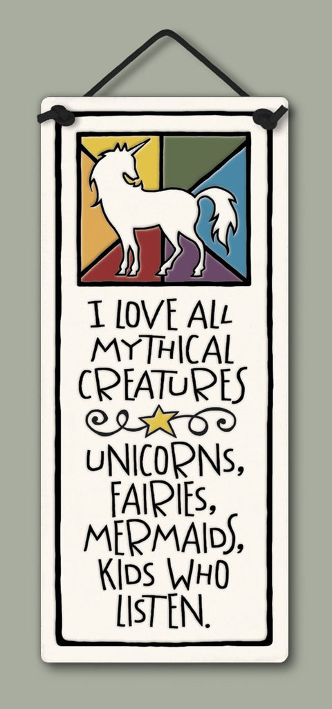 I Love All Mythical Creatures Small Tall Ceramic Tile