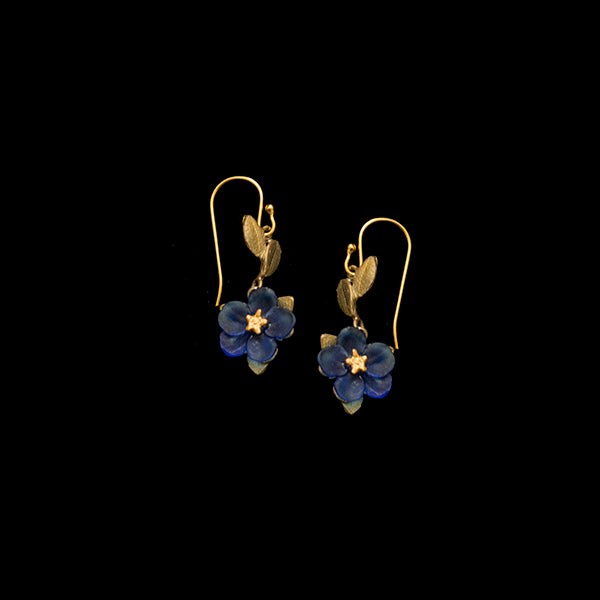 Blue Violet Wire Earrings by Michael Michaud