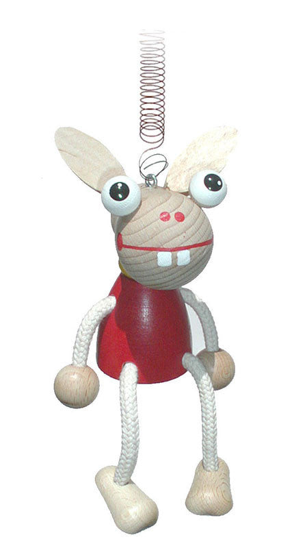 Bucktoothed Donkey Handcrafted Wooden Jumpie