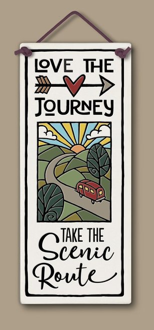 Love the Journey Large Tall Ceramic Tile