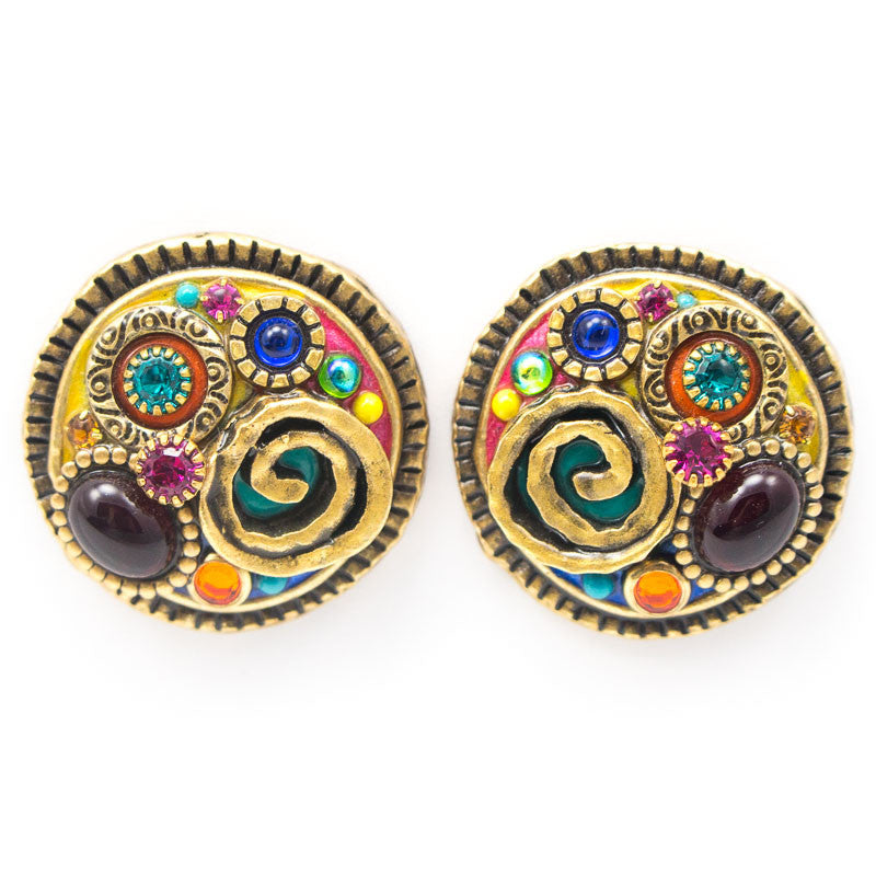 Confetti Round Earrings by Michal Golan