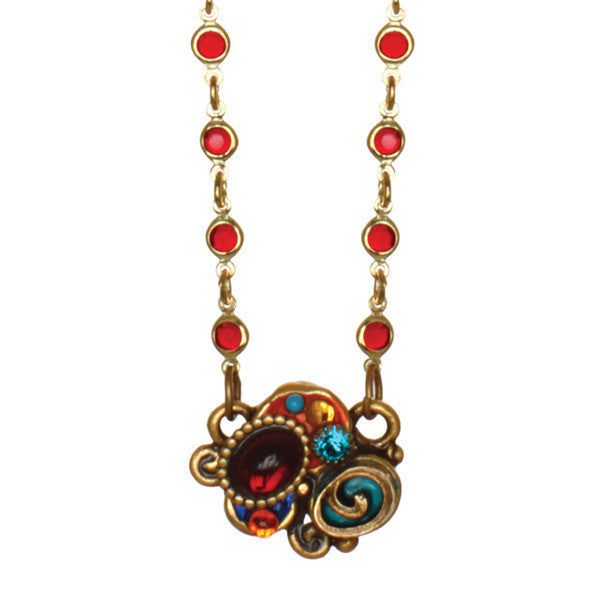 Confetti Small with Channel Chain Necklace