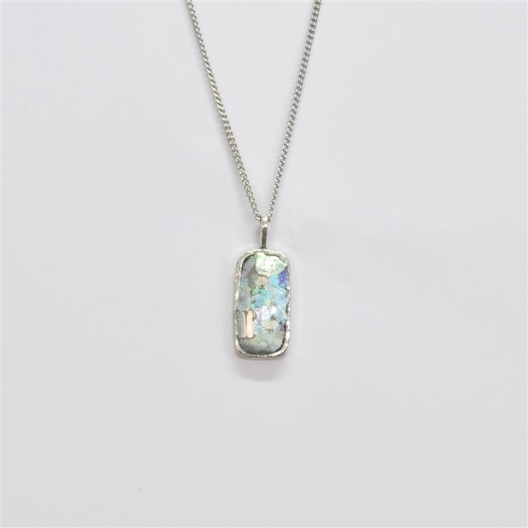 Double Circle Roman Glass Necklace