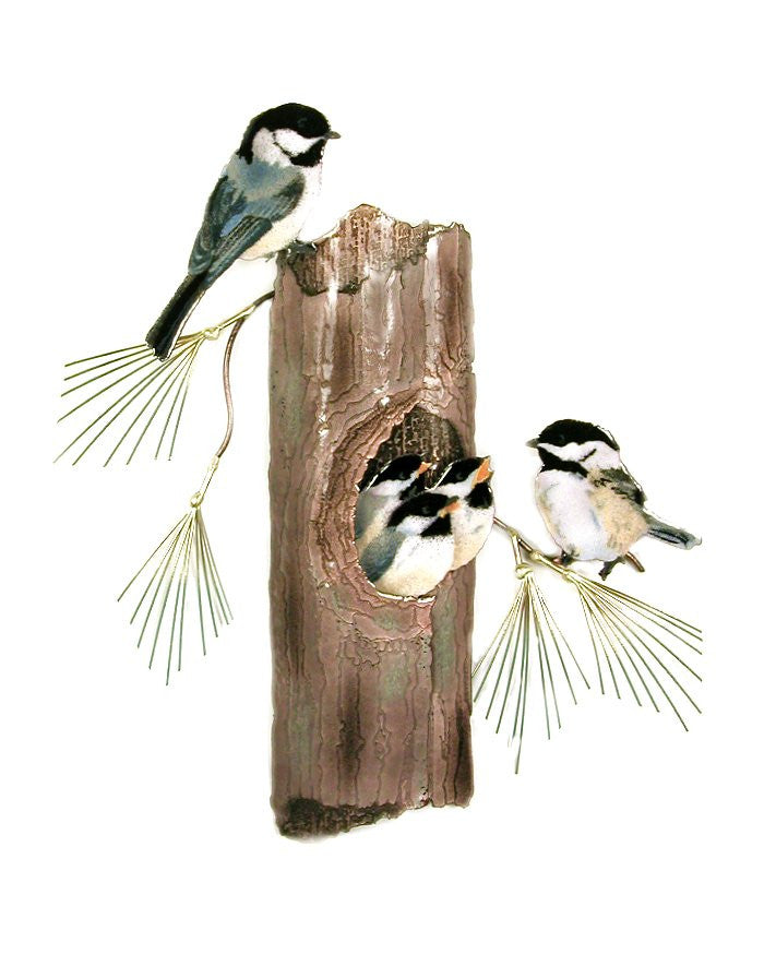 Chickadees Nesting Wall Art by Bovano Cheshire