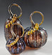 Hand Blown Small Glass Pumpkin in Iridescent Eggplant