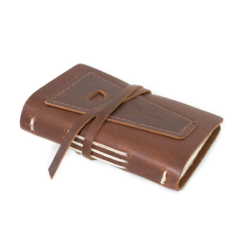 Leather Golf Log with Pocket - Available in Multiple Colors