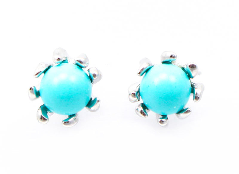 Turquoise Octopus Earrings by John Medeiros
