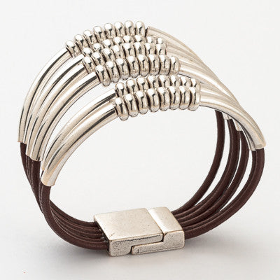 Divine Beauty Leather Bracelet
