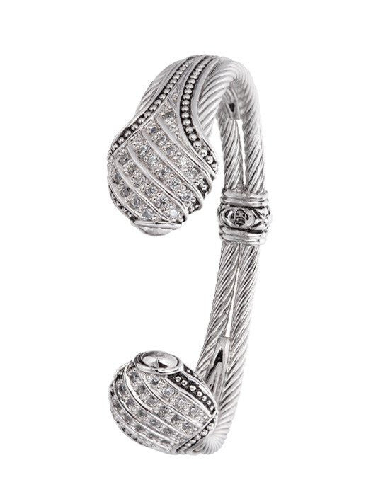 Ocean Images Sparkling Seas Pave Teardrop Cuff by John Medeiros
