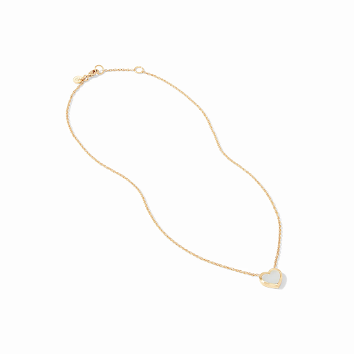 Heart Delicate Necklace Gold Mother of Pearl by Julie Vos
